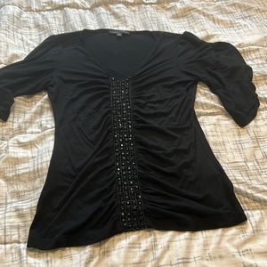 Black Bejewelled Top